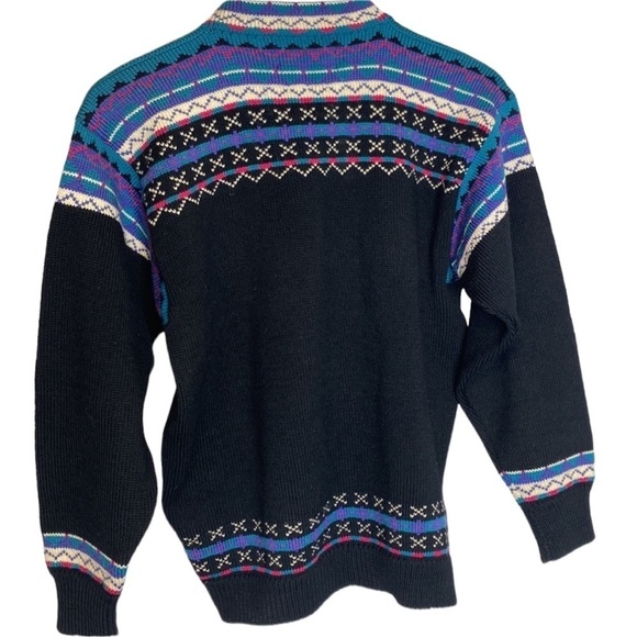 Fair Isle Stowe Woolens Vermont 100% Wool Vintage 1980’s Made In USA - Picture 2 of 11